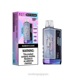 MOTI Beast Pro 使い捨て電子タバコ (5%、10000 パフ) レインボークラウドズ 60LN49 Moti Vape Pen Japan