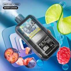 MOTI Go Pro 使い捨て電子タバコ (5%、12000 パフ) ベリーレモン 60LN11 Moti Vape Japan